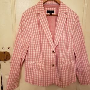 "Pretty in Pink" Gingham Blazer
